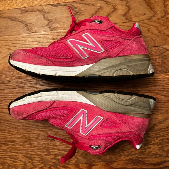 New Balance 990 V4 Women’s 6.5 Pink‎ Ribbon Breast Cancer Sneakers USA Made - Picture 5 of 8
